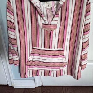 Billabong Baja-style Multicolor Striped Terry Hoodie, Sz S